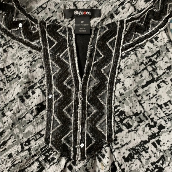 Black & Gray swing dress from Style & Co, 10 - Picture 3 of 8